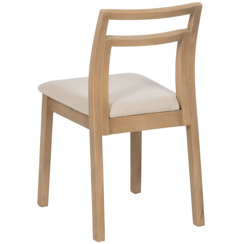 Chaise minimaliste moderne Naturel Tissu Beige Keyro (Lot de 2) - 4