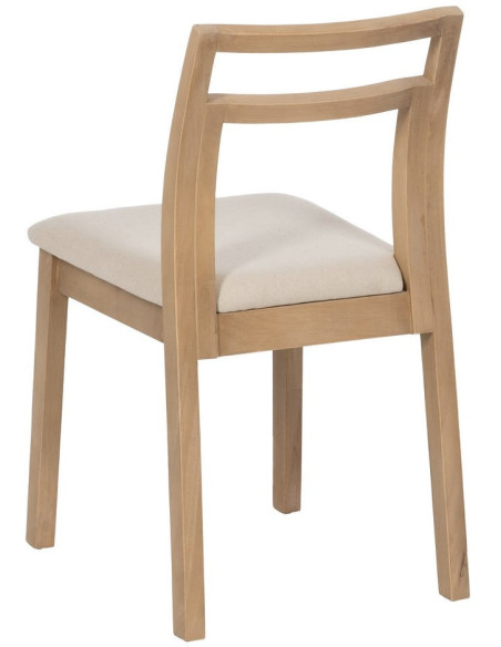 Chaise minimaliste moderne Naturel Tissu Beige Keyro (Lot de 2) - 4