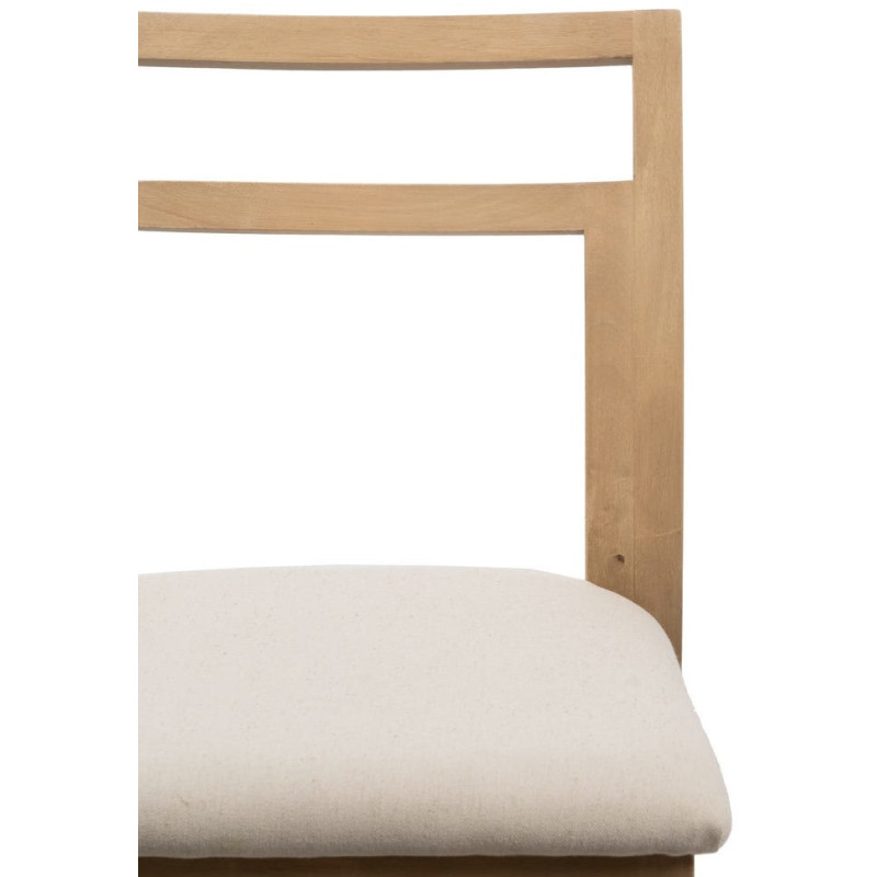 Chaise minimaliste moderne Naturel Tissu Beige Keyro (Lot de 2) - 5
