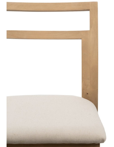 Chaise minimaliste moderne Naturel Tissu Beige Keyro (Lot de 2) - 5