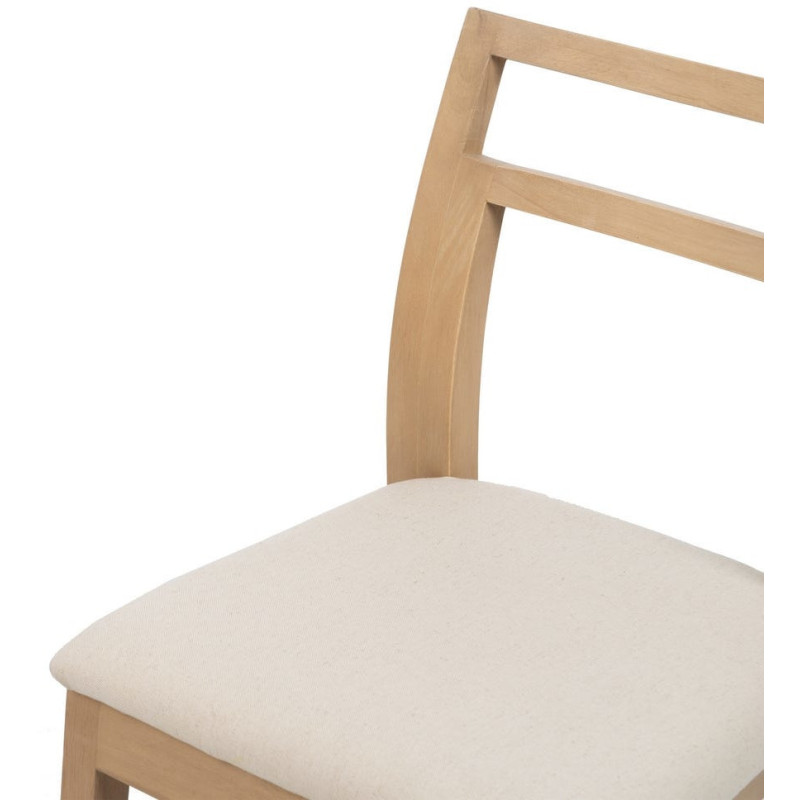 Chaise minimaliste moderne Naturel Tissu Beige Keyro (Lot de 2) - 6