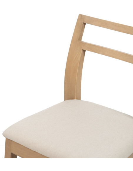 Chaise minimaliste moderne Naturel Tissu Beige Keyro (Lot de 2) - 6