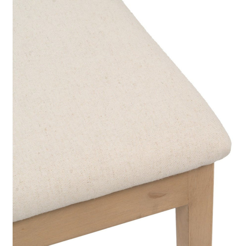Chaise minimaliste moderne Naturel Tissu Beige Keyro (Lot de 2) - 7