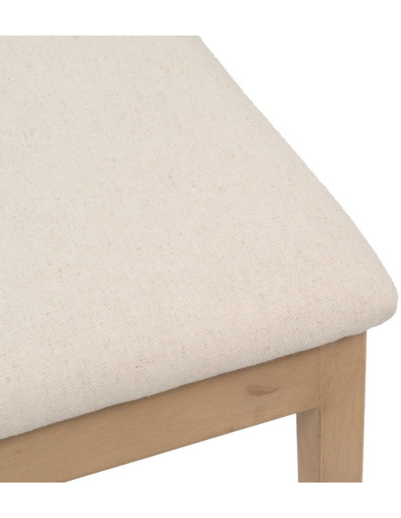 Chaise minimaliste moderne Naturel Tissu Beige Keyro (Lot de 2) - 7
