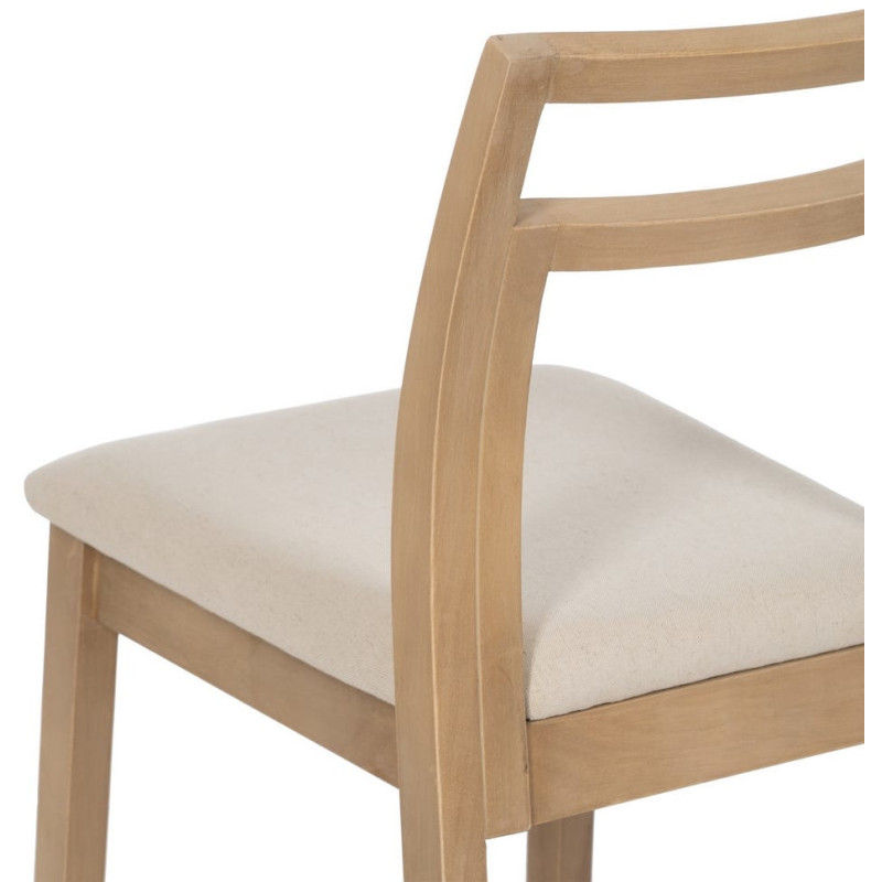 Chaise minimaliste moderne Naturel Tissu Beige Keyro (Lot de 2) - 8
