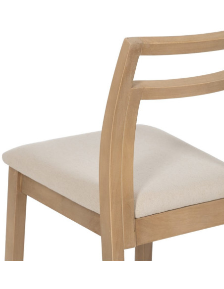 Chaise minimaliste moderne Naturel Tissu Beige Keyro (Lot de 2) - 8
