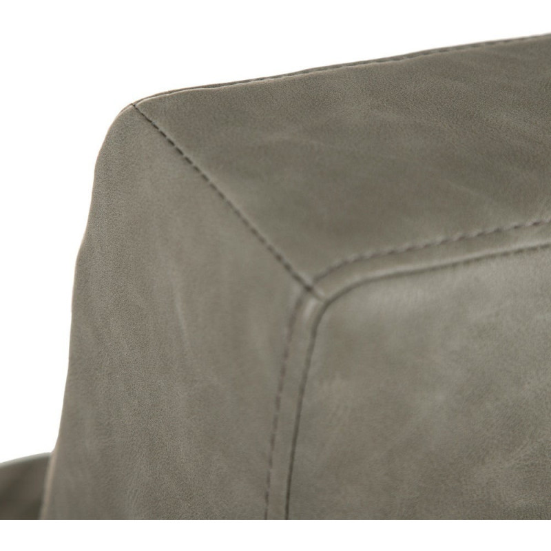 Fauteuil rétro chic matelassé Vert Métal Noir Orian - 6