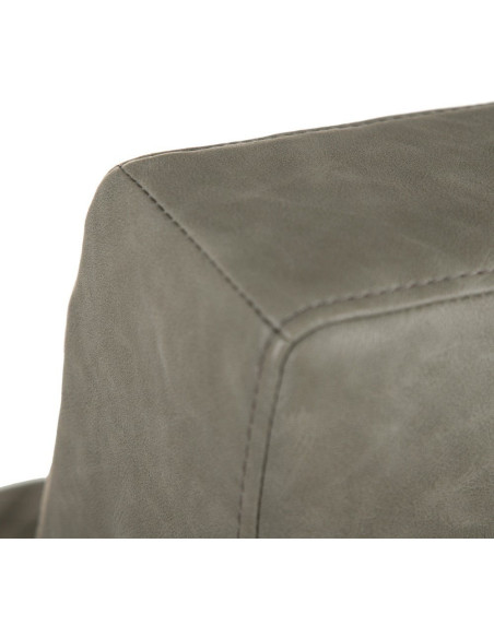 Fauteuil rétro chic matelassé Vert Métal Noir Orian - 6