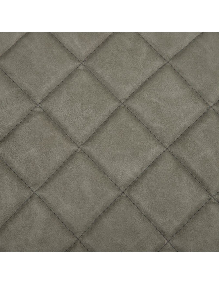 Fauteuil rétro chic matelassé Vert Métal Noir Orian - 8