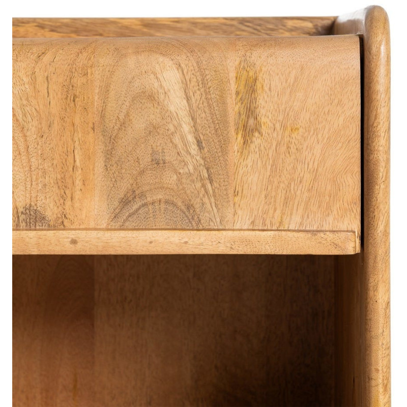 Table de chevet Japandi 1 tiroir 1 niche 45 cm Naturel Galt 