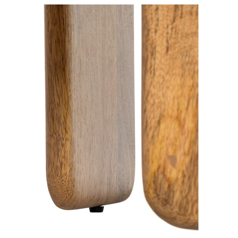 Grande Table basse Japandi Rectangulaire 1 étagère 121 cm Naturel Galt 