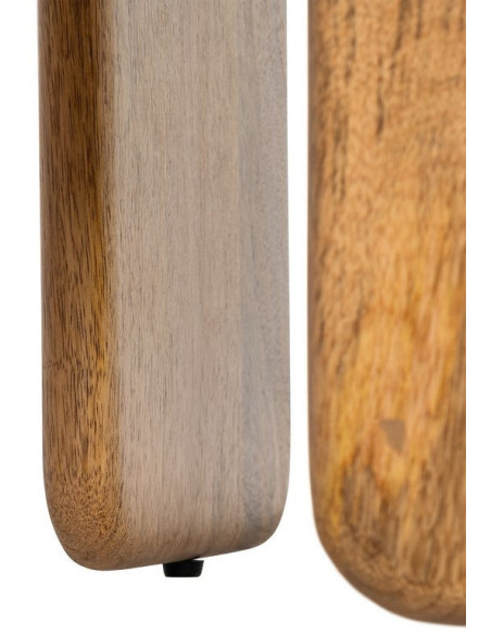 Grande Table basse Japandi Rectangulaire 1 étagère 121 cm Naturel Galt 