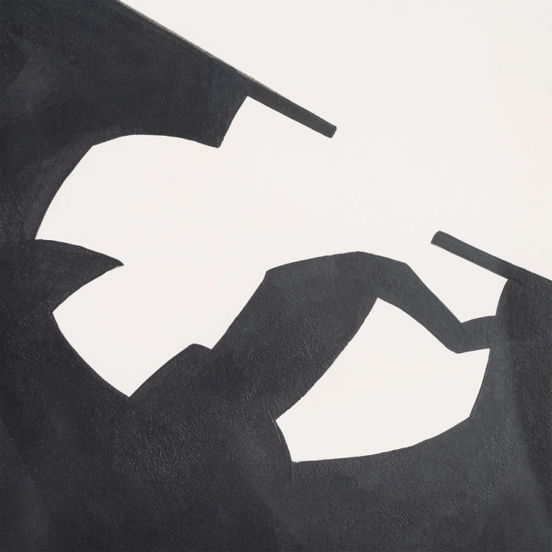 Tableau mural peint sous verre Abstrait Noir & Blanc Cadre Bois d'ayous effet bois 60x80 Nayor (Lot de 2) - 4