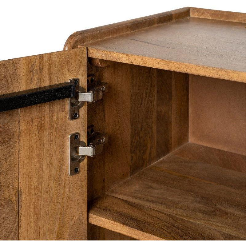 Buffet Japandi Bas 2 portes 2 tiroirs 160 cm Naturel Galt - 5