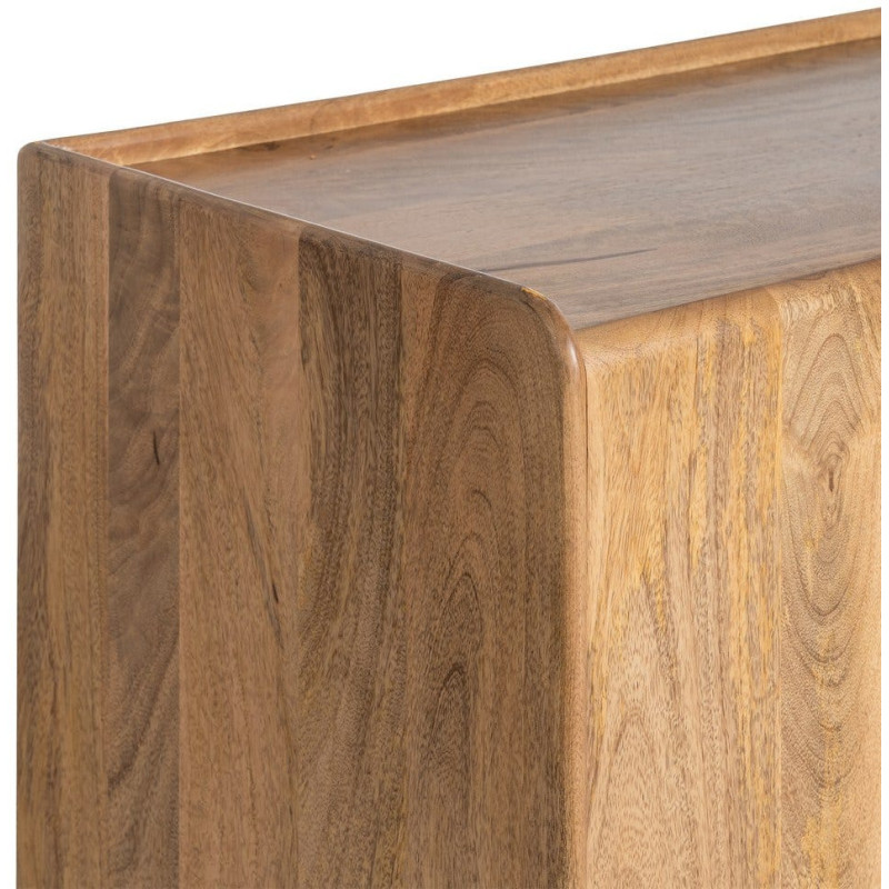 Buffet Japandi Bas 2 portes 2 tiroirs 160 cm Naturel Galt - 6