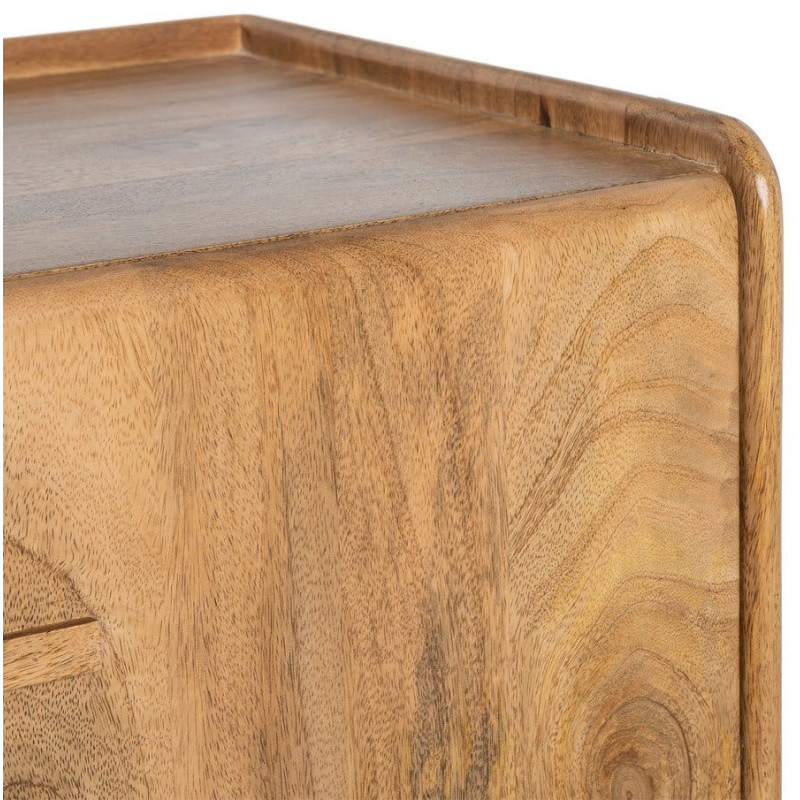 Buffet Japandi Bas 2 portes 2 tiroirs 160 cm Naturel Galt - 10