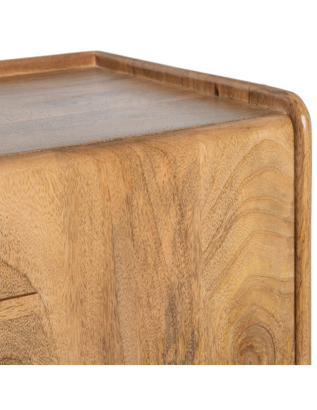 Buffet Japandi Bas 2 portes 2 tiroirs 160 cm Naturel Galt - 10