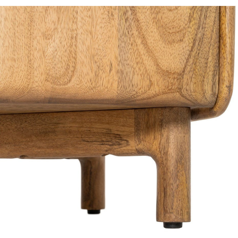 Buffet Japandi Bas 2 portes 2 tiroirs 160 cm Naturel Galt - 11