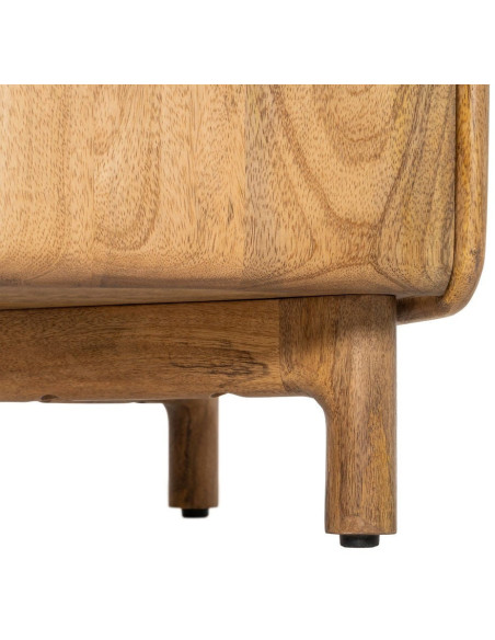 Buffet Japandi Bas 2 portes 2 tiroirs 160 cm Naturel Galt - 11