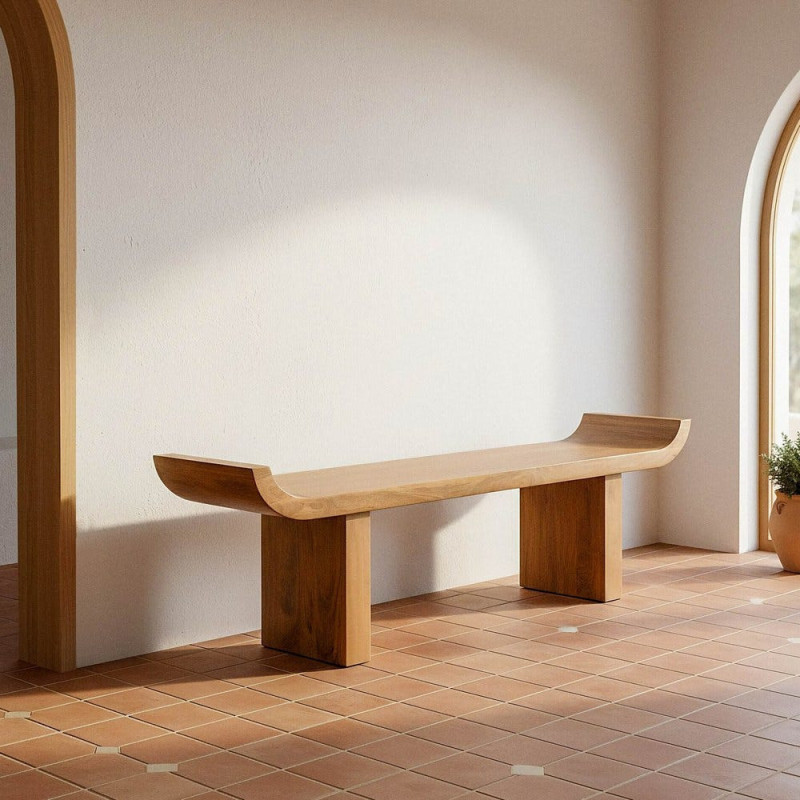 Banc en bois de manguier naturel 160 cm Galt Ixia - 2