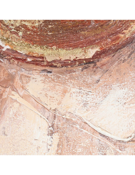 Grande Toile murale peinte Mannequin Écouteurs 100x160 Beige Doré Esvan - 3