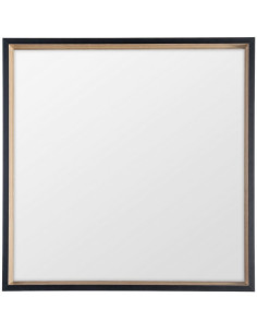 Miroir à poser moderne chic Carré 77x77 Naturel Noir Yaron