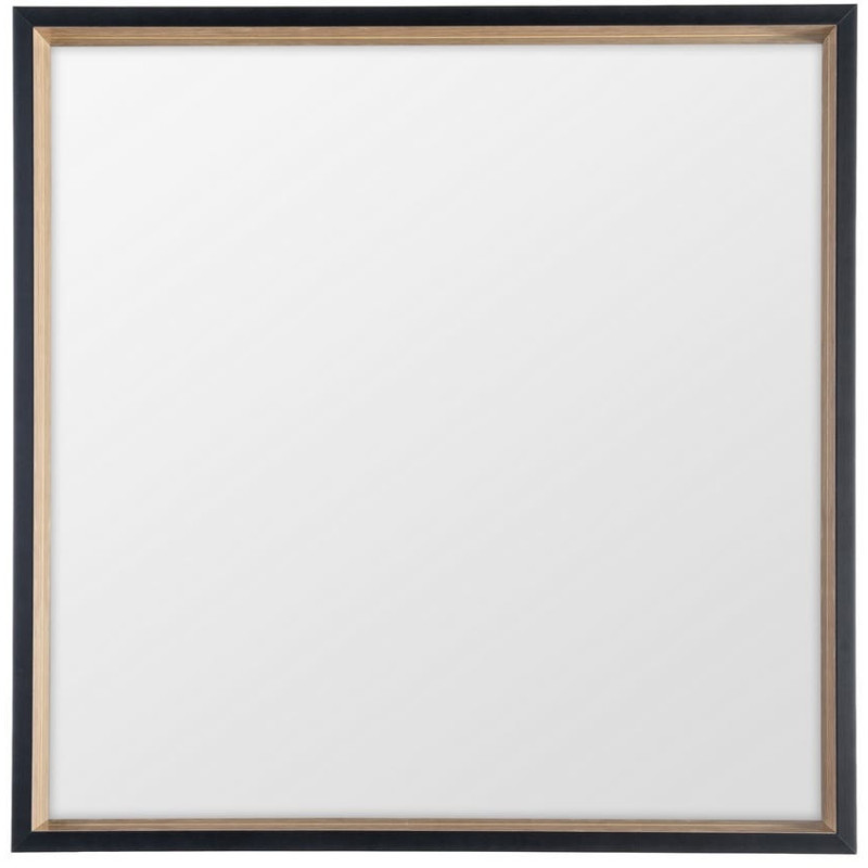 Miroir à poser moderne chic Carré 77x77 Naturel Noir Yaron