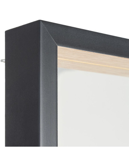 Miroir à poser moderne chic Carré 77x77 Naturel Noir Yaron 