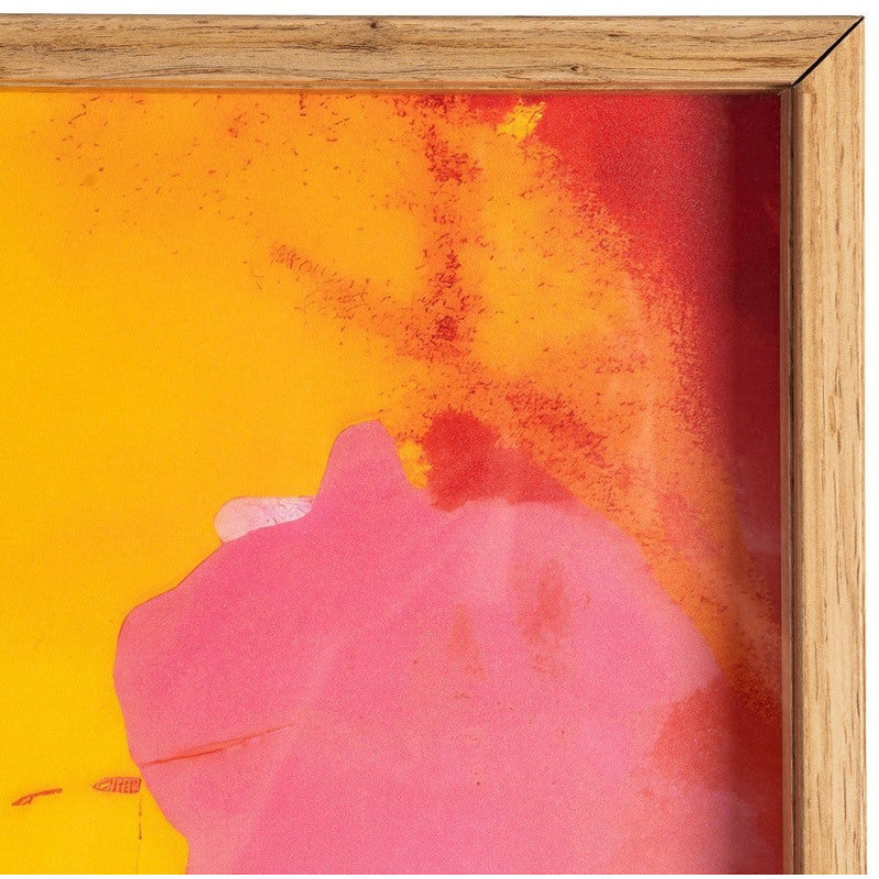 Grand Tableau mural sous verre 3D Buste grecque coloré Cadre MDF effet hêtre 123x83 Navya - 4