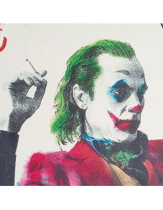 Grand Tableau mural imprimé sous verre pop Joker Cadre MDF effet hêtre 76x98 Pop Art - 1 2