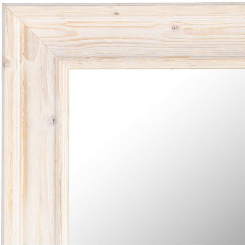 Grand Miroir mural Campagne chic Rectangulaire 70x171 Blanc Silor 