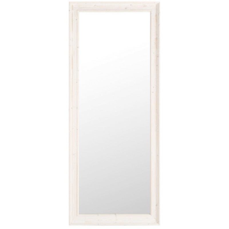 Grand Miroir mural Campagne chic Rectangulaire 70x171 Blanc Silor