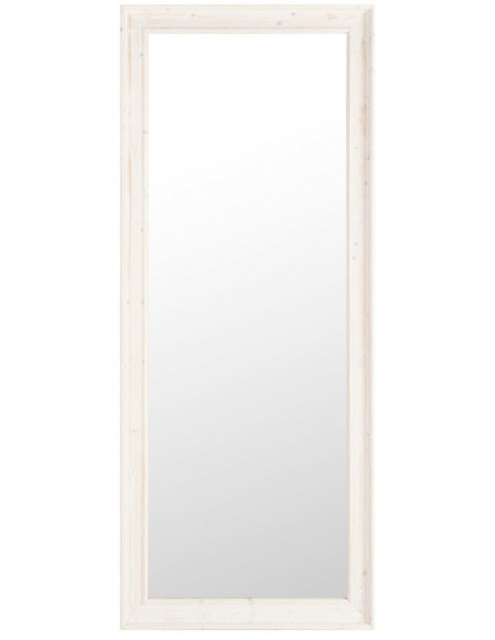 Grand Miroir mural Campagne chic Rectangulaire 70x171 Blanc Silor