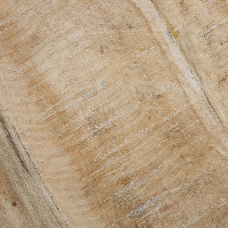 Table à manger campagne chic Ronde 2 personnes 85 cm Naturel Devyn 