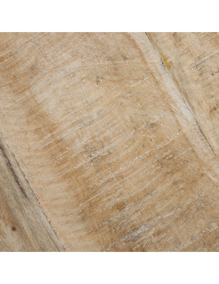 Table à manger campagne chic Ronde 2 personnes 85 cm Naturel Devyn 