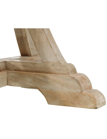 Table à manger campagne chic Ronde 2 personnes 85 cm Naturel Devyn 