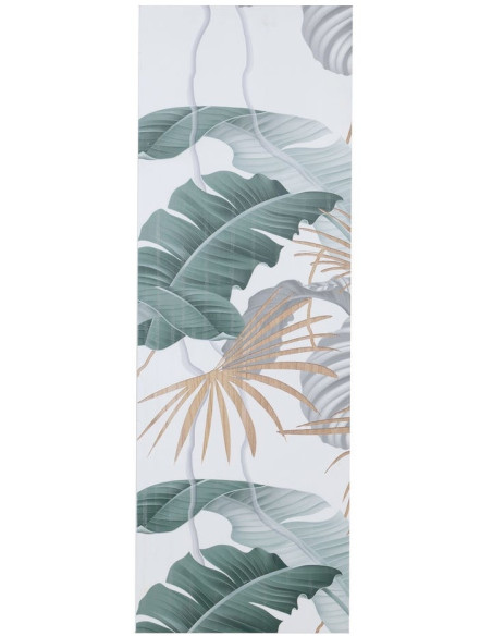 Grand Tableau mural triptyque Feuilles Tropicales 120x120 Sculpté Yilor 