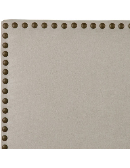 Tête de lit avec clous décoratifs 2 personnes 160x80 Beige Bois pin massif Bois MDF Zaren 