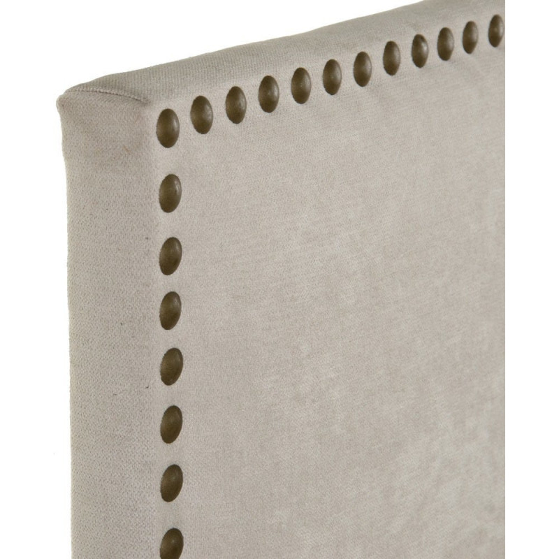 Tête de lit avec clous décoratifs 2 personnes 160x80 Beige Bois pin massif Bois MDF Zaren 
