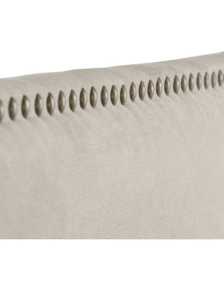 Tête de lit avec clous décoratifs 2 personnes 160x80 Beige Bois pin massif Bois MDF Zaren 