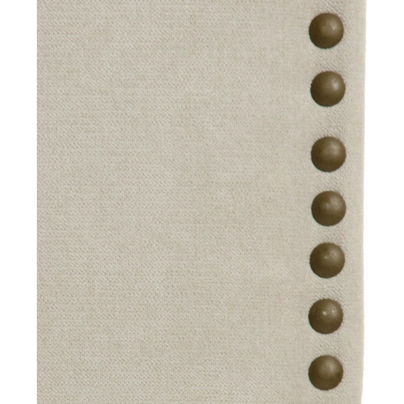 Tête de lit avec clous décoratifs 2 personnes 160x80 Beige Bois pin massif Bois MDF Zaren 