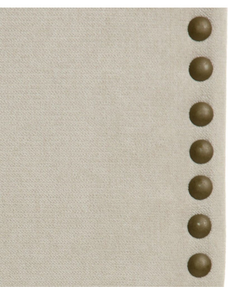 Tête de lit avec clous décoratifs 2 personnes 160x80 Beige Bois pin massif Bois MDF Zaren 