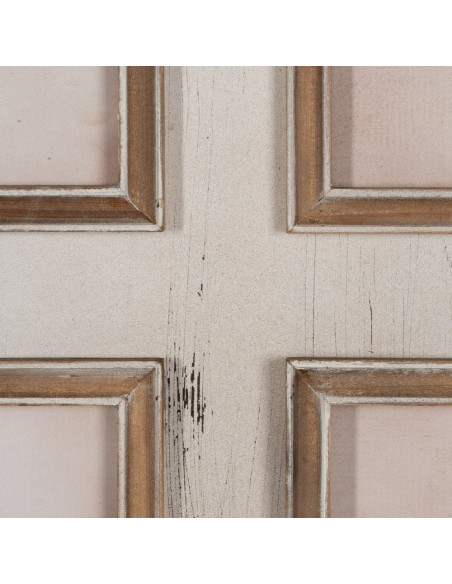 Tableau mural imprimé sous verre 4 Oiseaux Cadre Bois de sapin naturel 72x88 Navek 