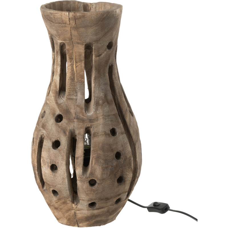 Lampe à poser Elisabeth en Bois de saule Naturel - 1