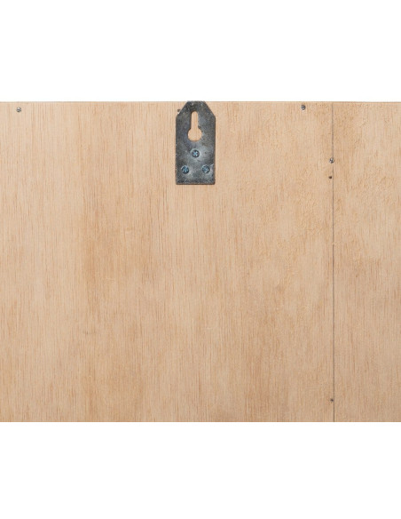 Grande Décoration murale ethnique chic sculptée 144x94 Marron Blanc Vieilli Toyen 