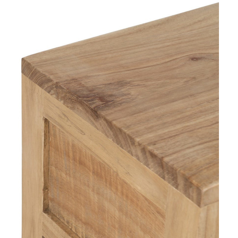 Petite console rustique chic 2 tiroirs 70 cm Naturel Nakel 