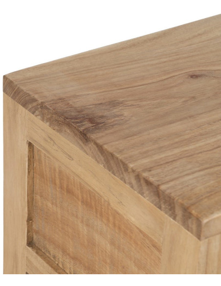 Petite console rustique chic 2 tiroirs 70 cm Naturel Nakel 