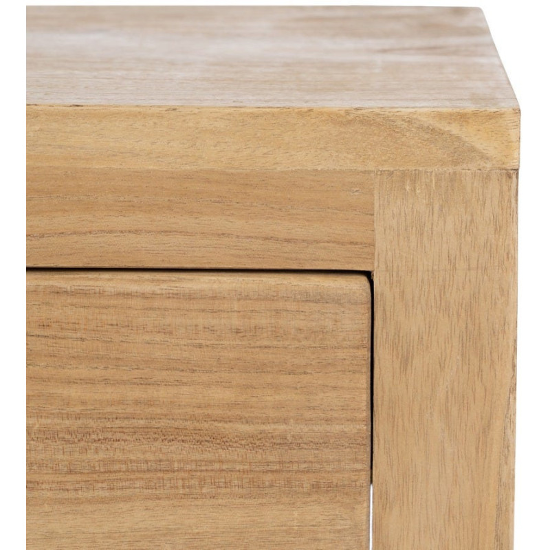 Petite console rustique chic 2 tiroirs 70 cm Naturel Nakel 