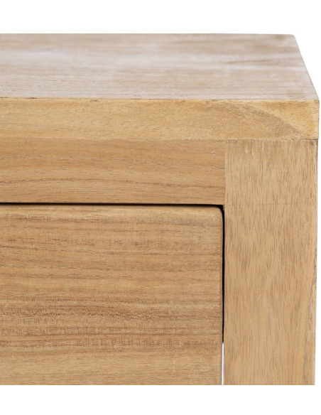 Petite console rustique chic 2 tiroirs 70 cm Naturel Nakel 