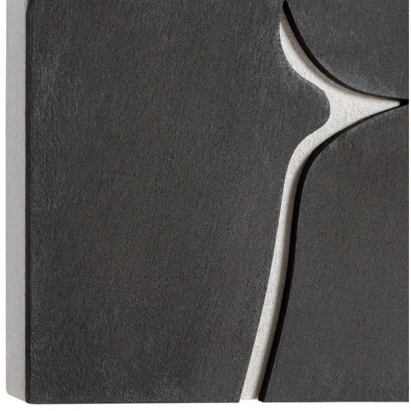 Grand Tableau mural relief Nu féminin 80x120 Noir Blanc Enlia 